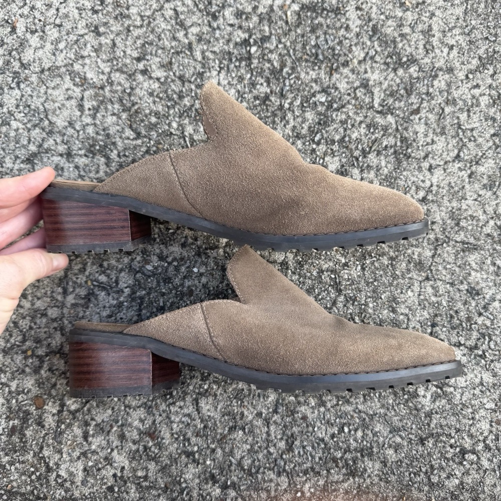 Blondo Sienna Mule Women's Sz 7 Taupe Leather Clog Slide On Shoe - Picture 6 of 9